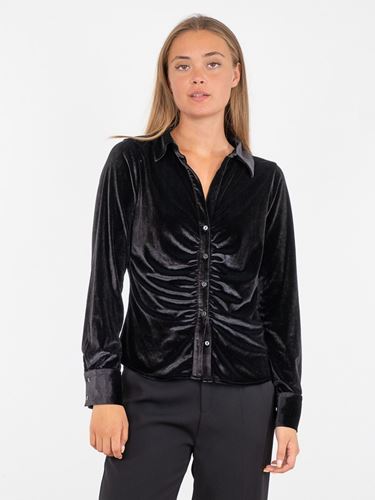 Blusar/Skjortor - Christy velvet shirt – black